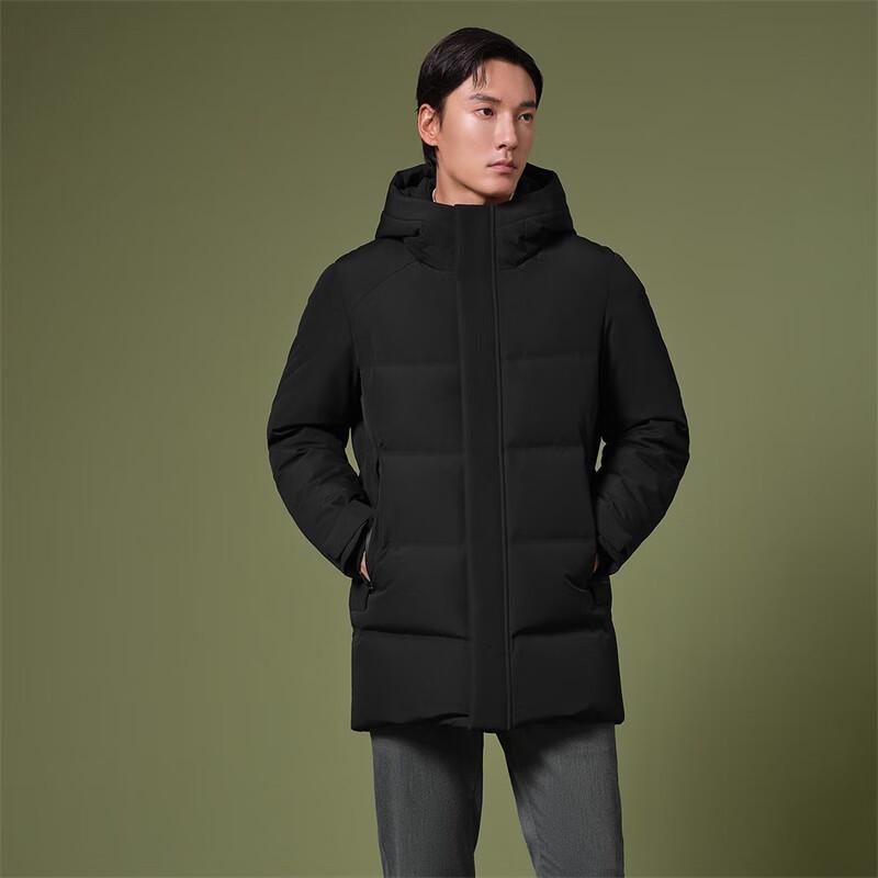 Tanboer Men's Mid-Length Hooded Business Goose Down Jacket TA232577