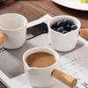 Nordic Minimalist Ceramic Espresso Milk Pitcher, Mini Creamer Jug with Handle for Coffee/Tea/Latte Art, Small Ceramic Cup