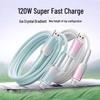 Кабель Crystal Ice Gradient 120 Вт Super Fast Charging, Совместим с PD27W для устройств Huawei и Apple 15/16