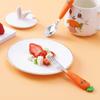 Детская посуда, милый мультфильм, редис, скребок, ложка для грязи, детская ложка, вилка