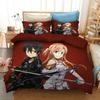 Sword Art Online Постельное белье 3D Пододеяльники Комплекты Одеяло Постельное белье Твин Queen King Single Размер Домашний Декор Мода Дети Аниме