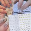 3D Sun/Moon/Star Hot Stamping Nail Art Sticker Nail Decal Gold Silver Self-Adhesive Slider