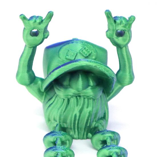 3D Printed Christmas Gnome Ornament Devil Horn Dwarf Figurine Fidget Toy with Movable Joints Articulated Elf Model Decoration