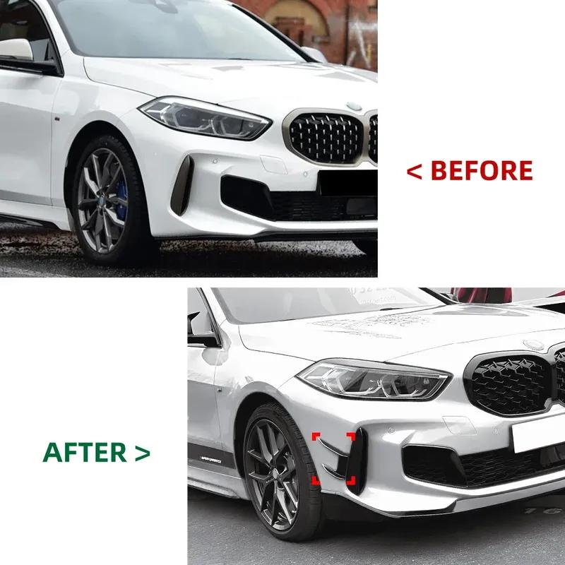 M Performance 1 Pair Bumper Lip Side Spoiler Splitter Cover ABS Gloss Black For Bmw 1 Series F40 120i 128ti 118i M135i +