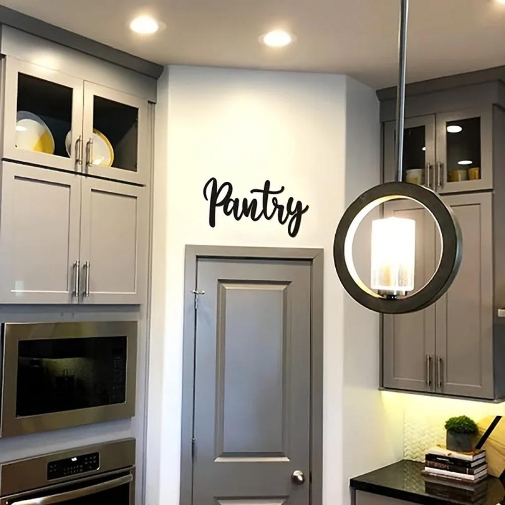 Pantry Sign Metal Wall Decor Stylish Modern Farmhouse Design for Home Restaurant, & Coffee Shop, Elegant Wall Decoration