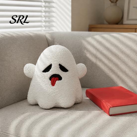 Decorative Plush Toy Halloween Pumpkin Toy, Spooky Ghost Bat Demon Stuffed Doll, Holiday Themed Doll Cartoon Plushie Party Decoration for Home, Sofa,