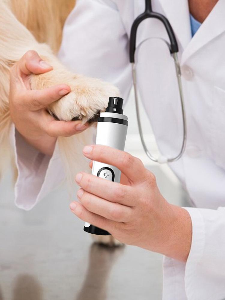 Электрическая машинка для стрижки когтей питомцев, перезаряжаемая машинка для шлифовки когтей питомцев, тихая машинка для стрижки когтей собак, подходит для маленьких, средних и крупных собак и кошек