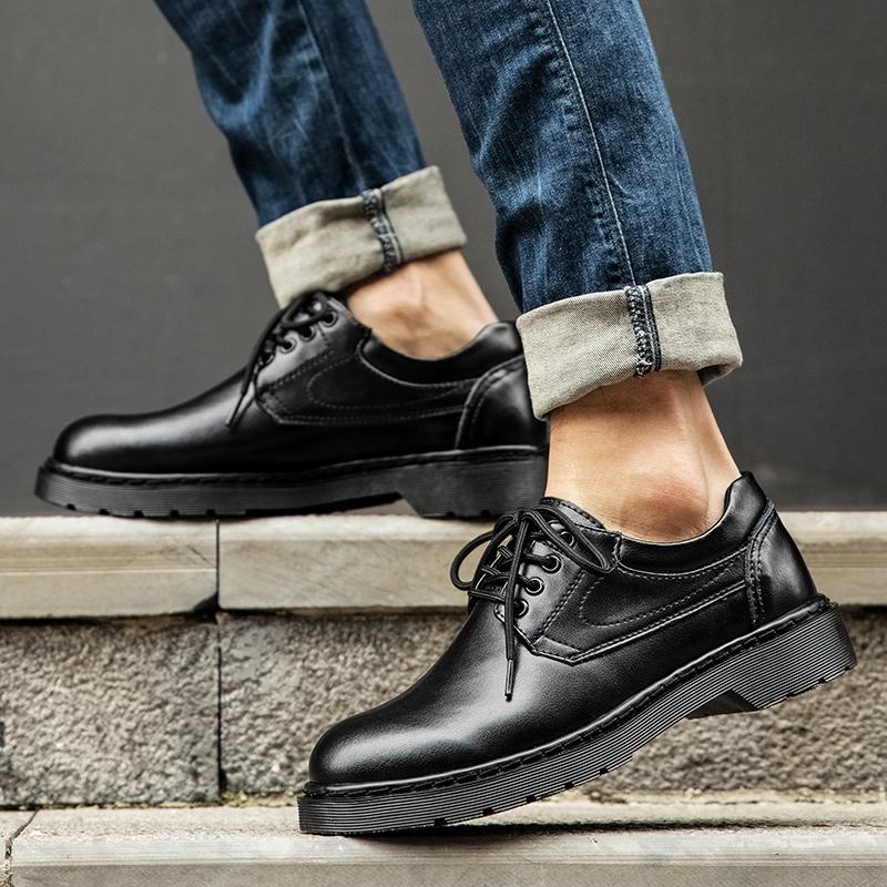 Абсолютно новые британские стильные роскошные уличные брендовые туфли-оксфорды с толстой подошвой, мужские защитные туфли на шнуровке с подошвой из говяжьих сухожилий, рабочая обувь