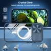 Для iPhone 16 Pro Прозрачный чехол для телефона Совместимый с MagSafe Поликарбонатная крышка со шторкой для объектива камеры