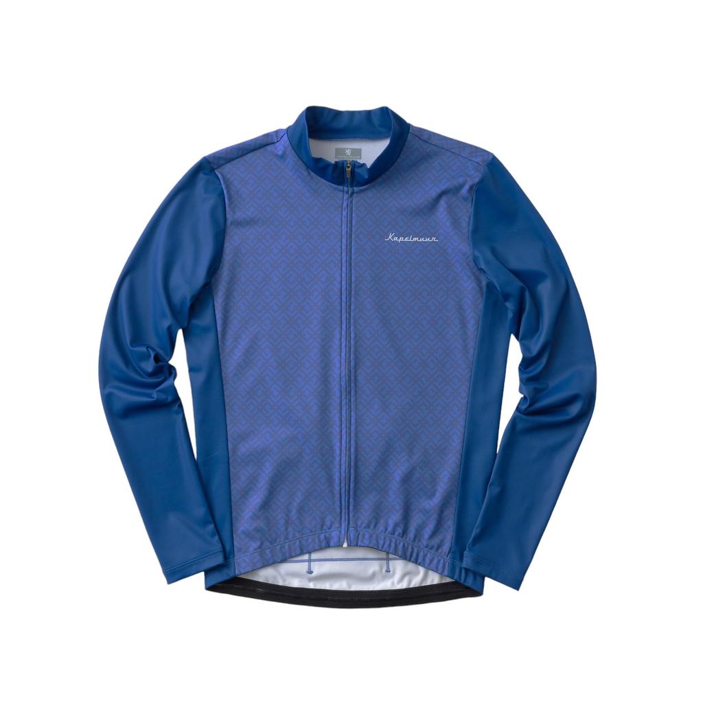 Джерси Kapelmuur Warm Cycling Chevron, Синий, Осень/Зима (10°C-15°C)