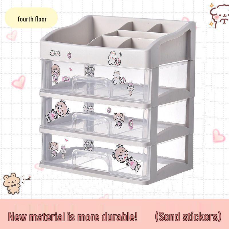 Dustproof Makeup Organizer with Drawer: Lipstick, Skincare, Mask, Brush Vanity Shelf
