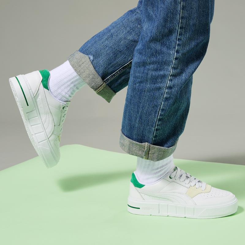 Puma Cali Court Match White Archive Green Women Sneakers 393094-01