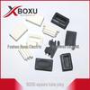 15x25mm Square Plastic Tube Foot Plug with Tooth Design