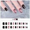 24 шт. переносные накладные ногти с полным покрытием, накладные ногти с клеем, съемный французский дизайн ногтей