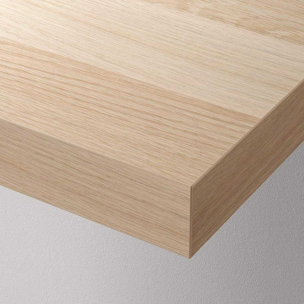 IKEA Полка настенная 110x26 см, эффект беленого дуба ЛАКК (504.182.13)