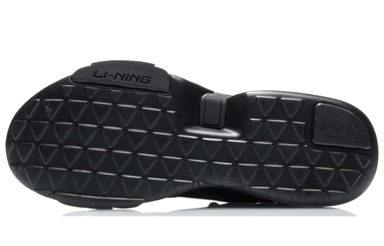 Li Ning Slip Resistant Abrasion Resistant Slip Resistant Abrasion Resistant Low top Sports Casual Shoes Men's Black AGLQ073-3