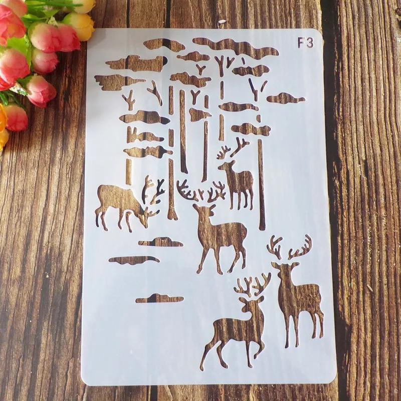 Листья DIY трафареты для наслоения настенная живопись скрапбукинг раскраска тиснение альбом декоративная открытка шаблон