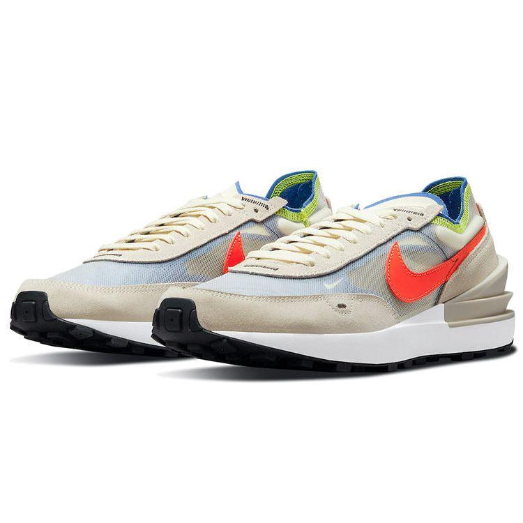 Nike Waffle One Coconut Milk Crimson Royal Мужские кроссовки Кремовые Hyper-Royal Light-Lemon-Twist DA7995-101