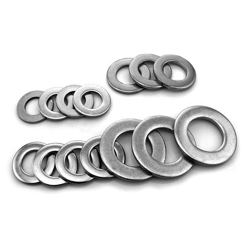 Industrial Aluminum Profile Metal Flat Washer, Carbon Steel Nickel Plated, Sizes M5, M6, M8 Connector.
