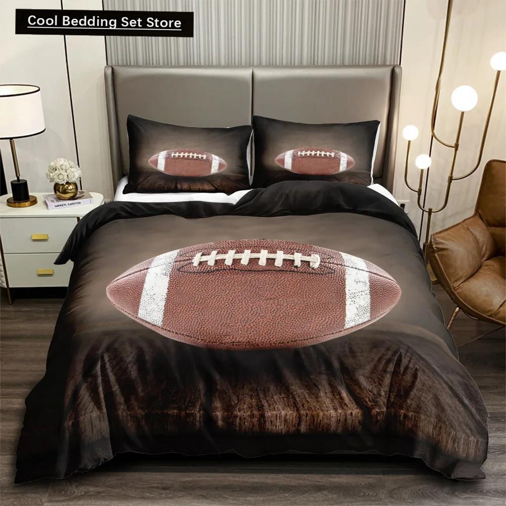 Футбольный комплект постельного белья 3D спортивный футбольный комплект постельного белья наволочка для мальчиков подростков двойной размер Queen King Size полиэстеровый чехол Qulit