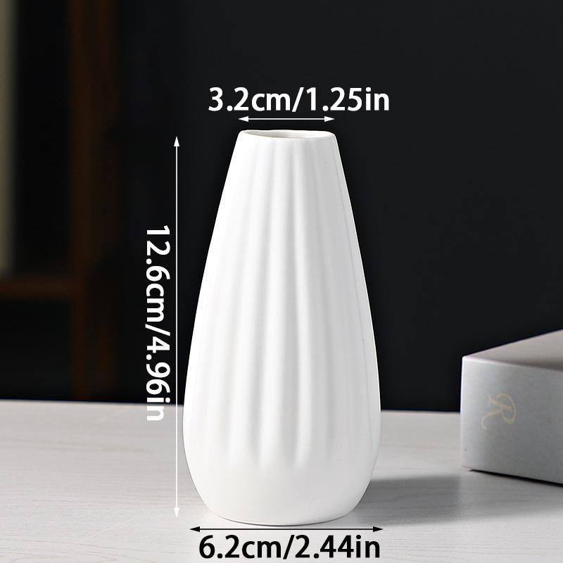 Белая мини-керамическая ваза, простая скандинавская ваза для цветов, домашняя ваза для гостиной, украшение для стола, свадебная вечеринка