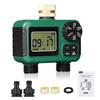 Irrigation Timer Brass Inlet Smart Rain Delay Function 2 Zone Water Hose Timer for Garden