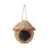 Grass Handwoven Bird House, Hand-Woven Grass Hatching Bird Hut For Canary, Parakeet, Cockatiel, Lovebird And Small Parrot Bird