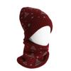 Winter Velvet Thickened Cedar Pullover Hat Women's Scarf Two-piece Warm Knitted Hat Windproof Ear Protection Hat Scarf Men