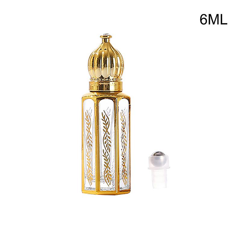 Luxury Essential Oil Roller Glass Bottle Refillable Perfume Bottle Glass Roll-On Essential Oil Bottle Cosmetics Container