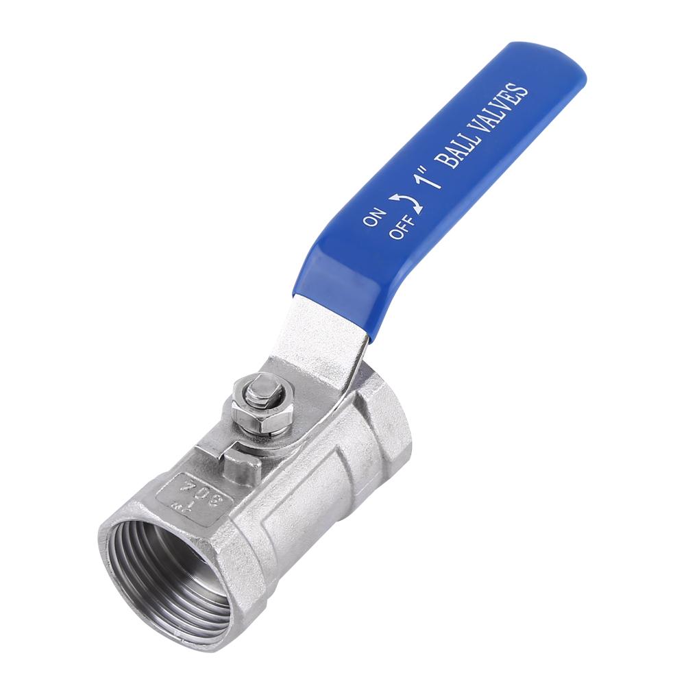 Female To Female Thread Ball Valve Stainless Steel 304 Handle Switch (1"BSP)
