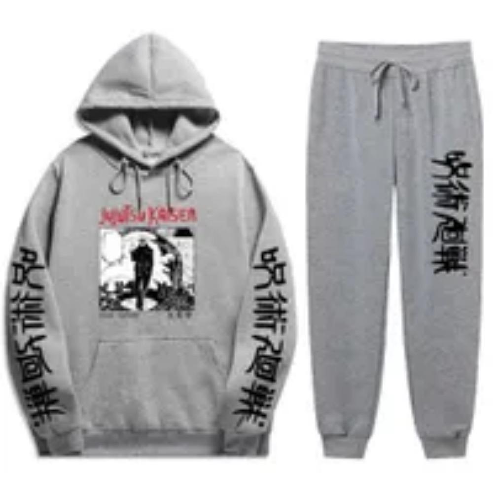 2021 Jujutsu Kaisen Anime Hoodie and Pants Sets Men Women Winter Fashion 2 Piece Set Tracksuit and Sweatpants Jujutsu Kaisen Sui X0909