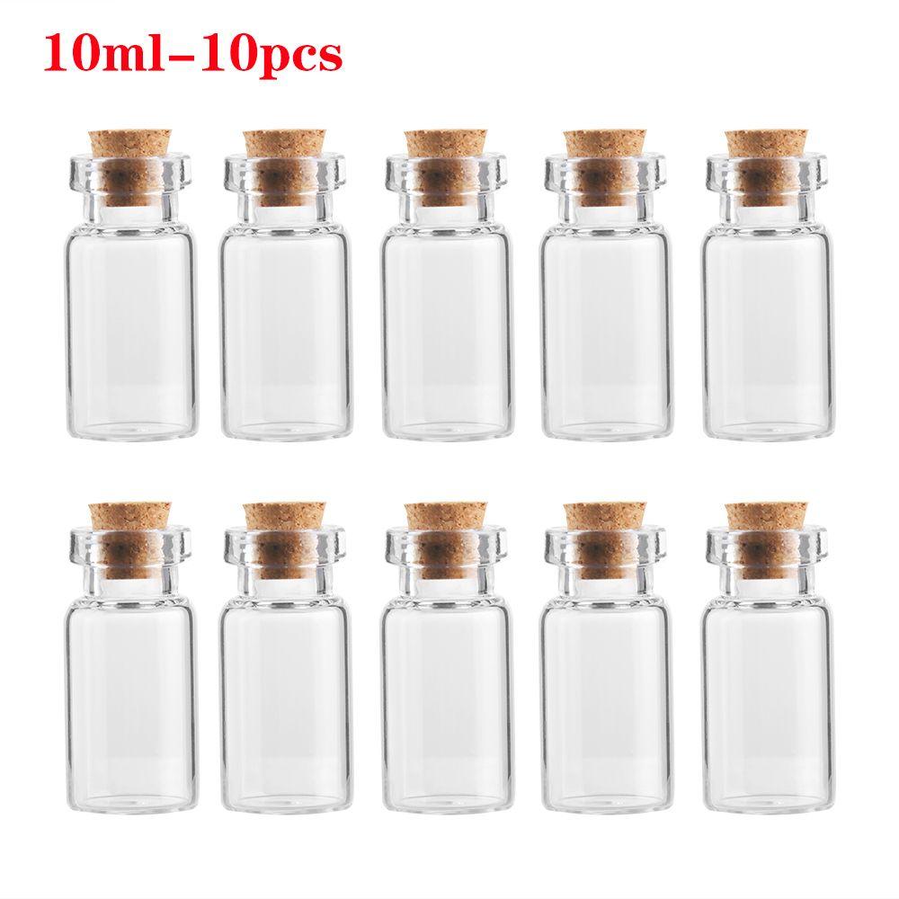 Флаконы Стеклянная Бутылка Пустые Мини Контейнеры Прозрачные Бутылочки для Сообщений с Корковой Пробкой Крошечные Маленькие