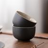 6PCS Black Tea Cup Heat-resistant Single Cup Household Tea Bowl  Home