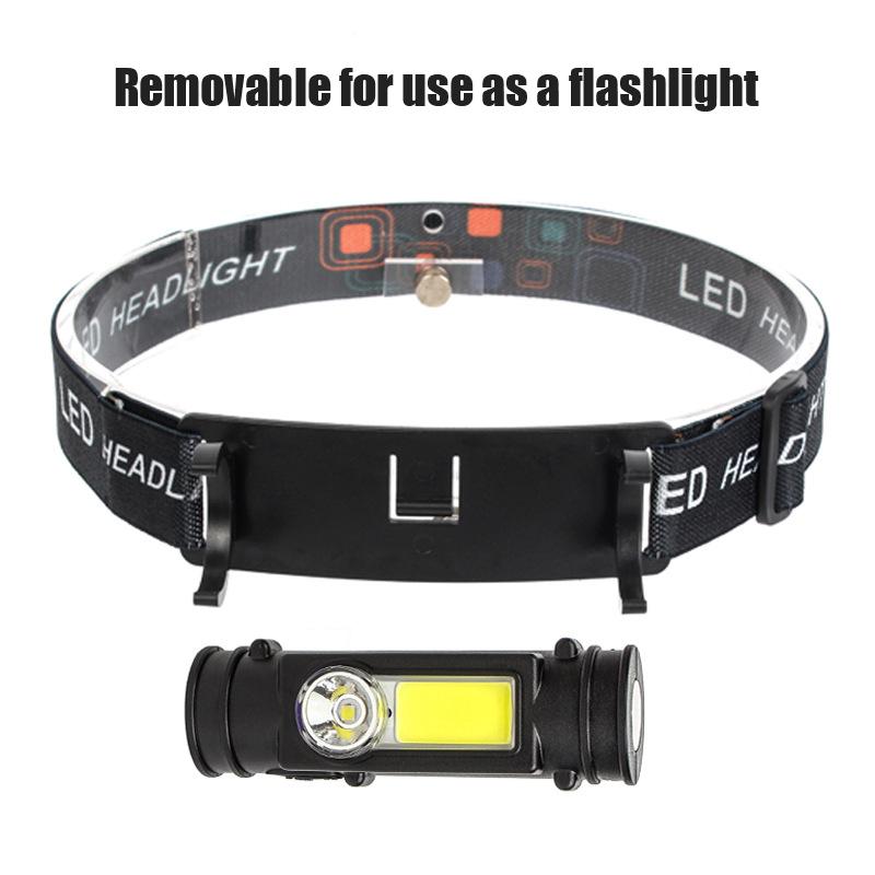 6000Lumens Led Headlamp Xpe+Cob Headlight Head Torch Flashlight Head Lamp 18650