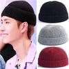 Fashion Beanie Hat Cuff Brimless Sailor Cap Skullcap Pure Color Wool Cap Knitted Hat Retro Navy Style Round Simple 1pc New Men Women Hip Hop  Unique