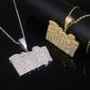 Hip-hop Zircon-Inlaid MONEY Letter Pendant Necklace - Trendy Men's Jewelry