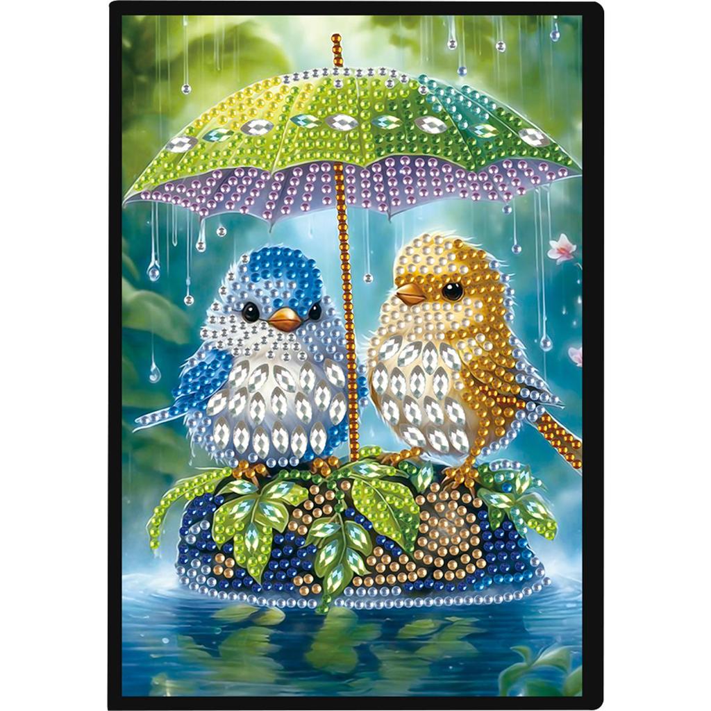 50-Page A5 Size 5D DIY Diamond Art Painting Notebook Kit Crystal Notepad Sketchbook for Birthdays Or Christmas Gifts