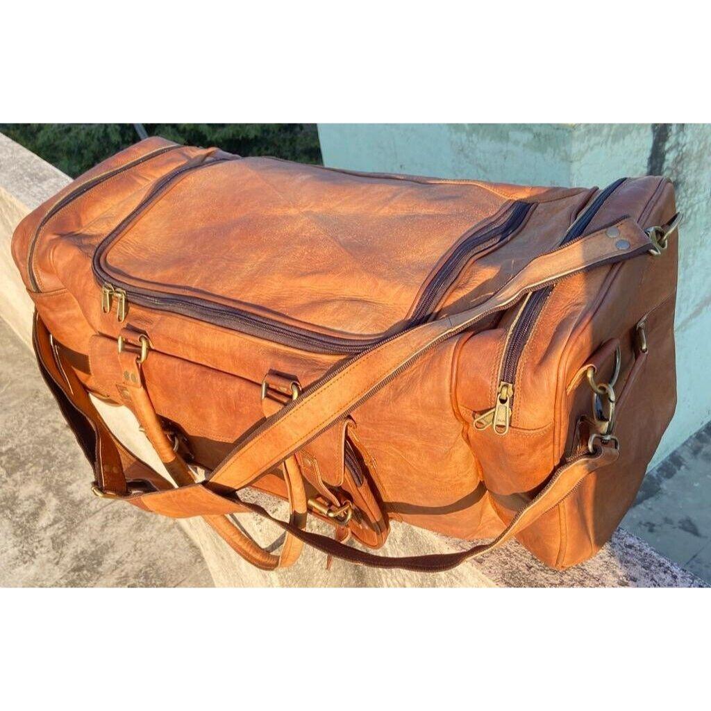 Официальная кожаная сумка Duffle Travel Men Bag Gym Vintage Weekend Overnight