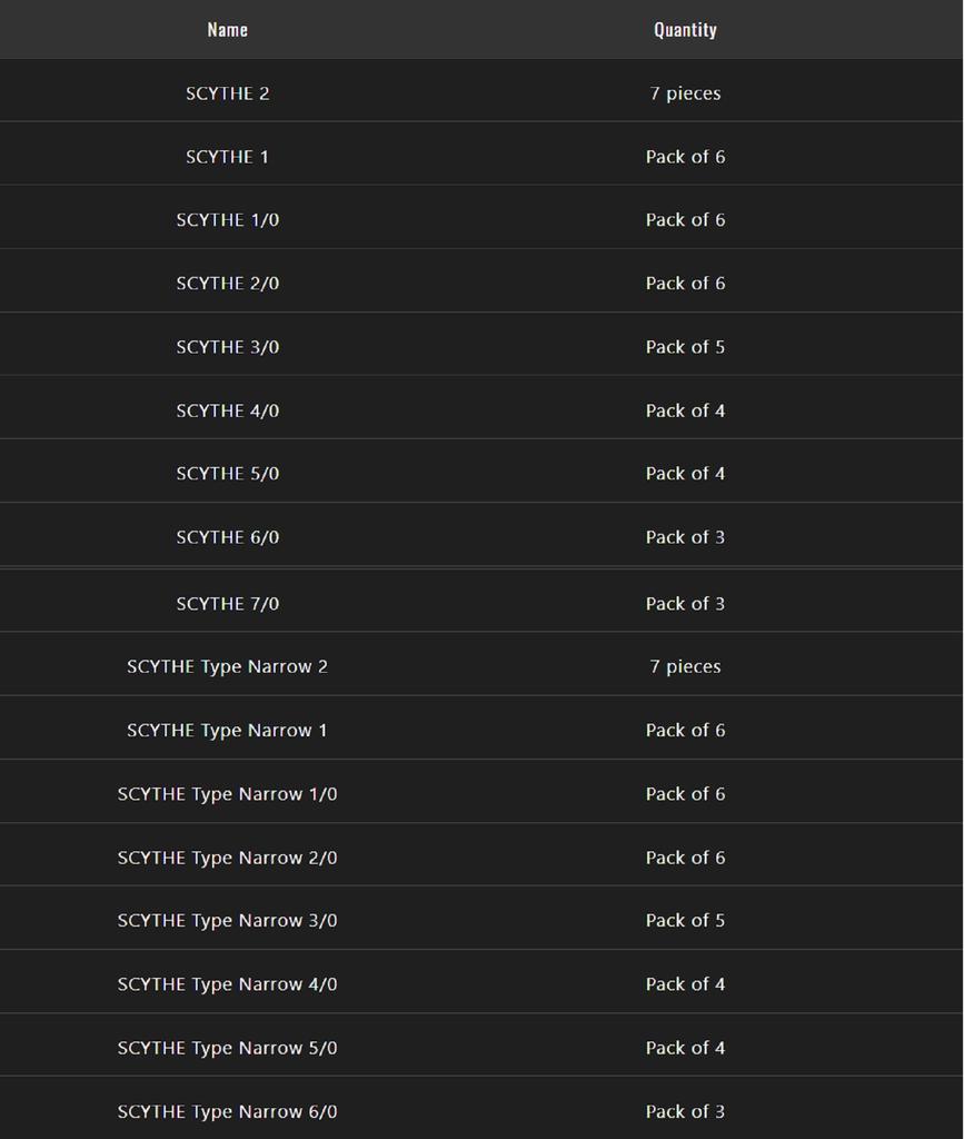 Jackall Hooks Scythe Size 4/0 4/Pack (7495)