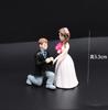 2pcs/set Lovers Couple Miniature Mini Doll DIY Terrarium Figurines Fairy Garden Home Decor Valentine's Day Wedding Gift