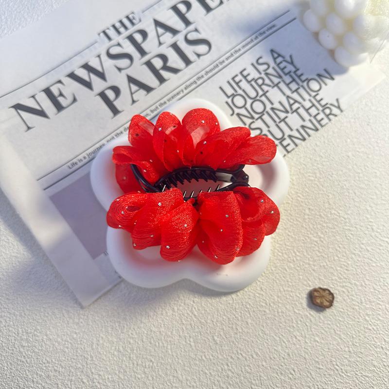 Элегантный темперамент сетка пузырь заколка для волос для женщины простота пучок акула клипса модная девушка заколка для хвостика коготь для волос