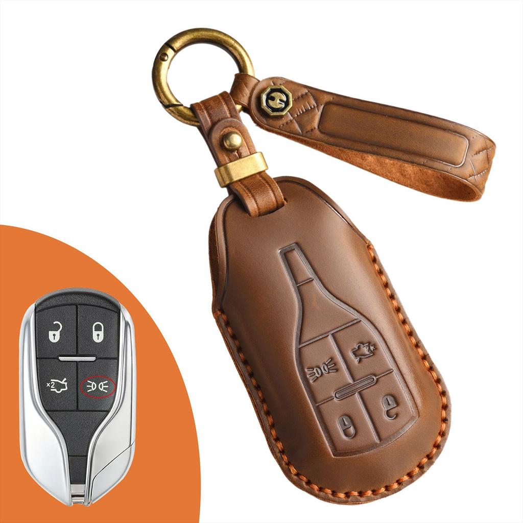 Vintage key cover for Maserati Leather Levante Geberit Ghibli President Bag