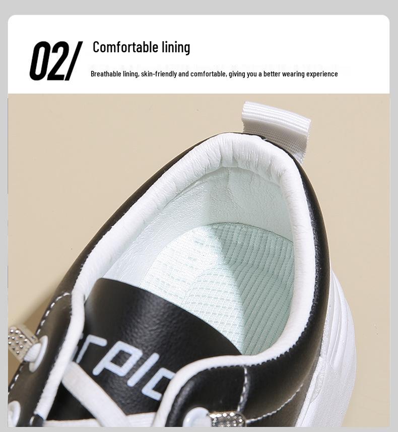 Женские осенние белые кроссовки на платформе 2024 года - Легкая, дышащая повседневная обувь с увеличением роста