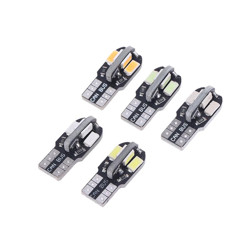 10 шт. Автомобильная светодиодная лампа T10 5730 SMD Декодирующая лампа для чтения Указатель поворота Маленькая лампа номерного знака