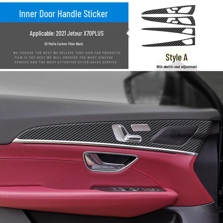 Jetour X70PLUS Carbon Fiber Interior Gear Shift & Door Anti-Kick Sticker
