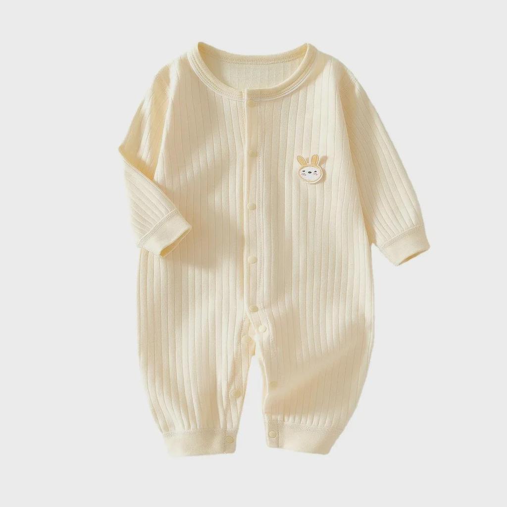 Пижама-комбинезон из хлопка с длинными рукавами для новорожденных на весну, лето и осень