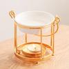 Elegant Gold Cage Shape Essential Oil and Candle Burners Diffuser for Home Decors and Relaxation in a Portable Designs
