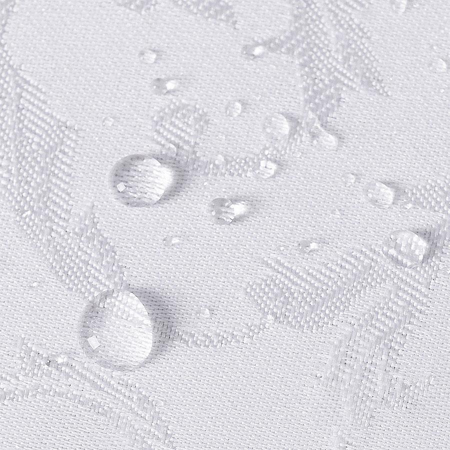 Alan Tablecloth Waterproof White With Ornaments 110X160