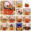Trick or Treat Pumpkin Candy Bucket Non-woven Halloween Wool Felt Bag Funny   Party