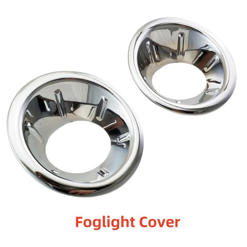 Foglight Cover for Nissan Frontier Navara D40 2005-2015 Chrome Silver Front Fog Light Cover Decorative Sticker Accessories